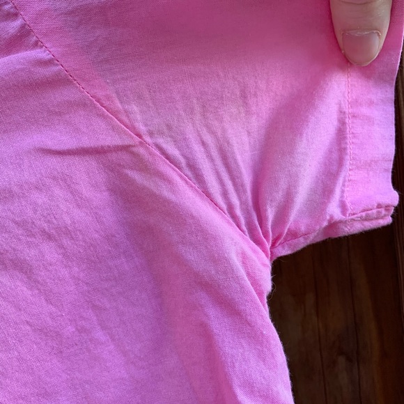 Embroidered Pink Button Down Blouse - Picture 7 of 7